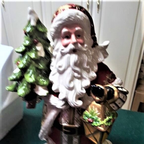 Vintage Cracker Barrel "Season of Peace" Decorative Santa Vase NWT HARD TO FIND - Picture 2 of 16